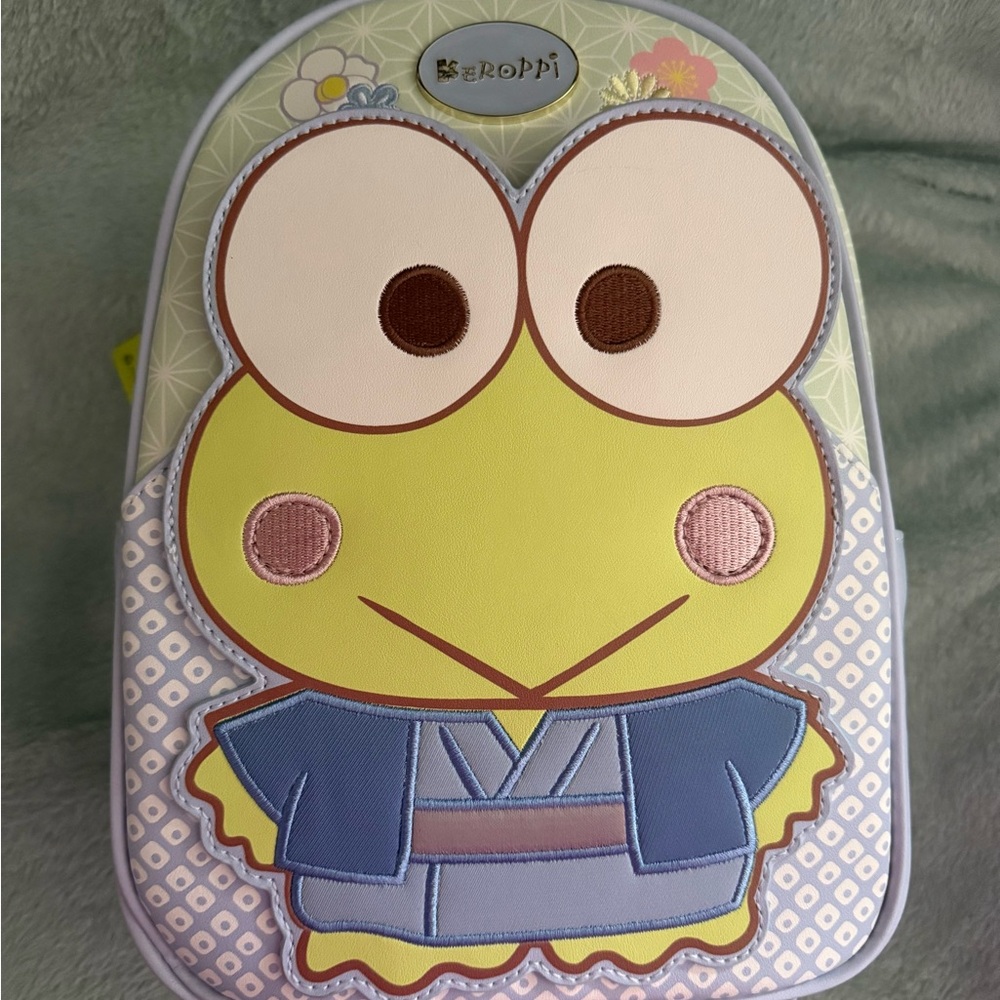 Her Universe Keroppi Backpack - Green and Blue